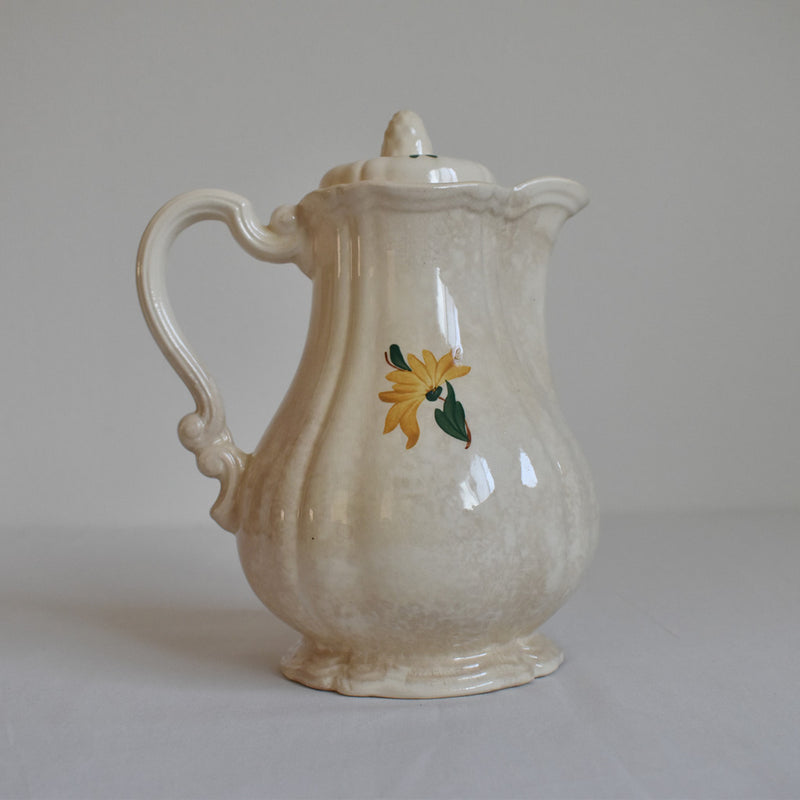 Vintage Coffee Pot - Digoin & Sarreguemines - Fleur Rim - Fleur