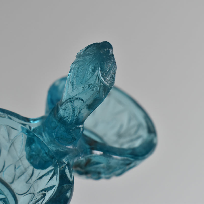 Vintage Glass Salt & Pepper Shakers - Blue