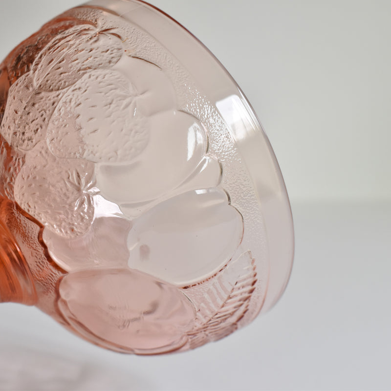 Vintage Ice Cream Cup Fruits Pink