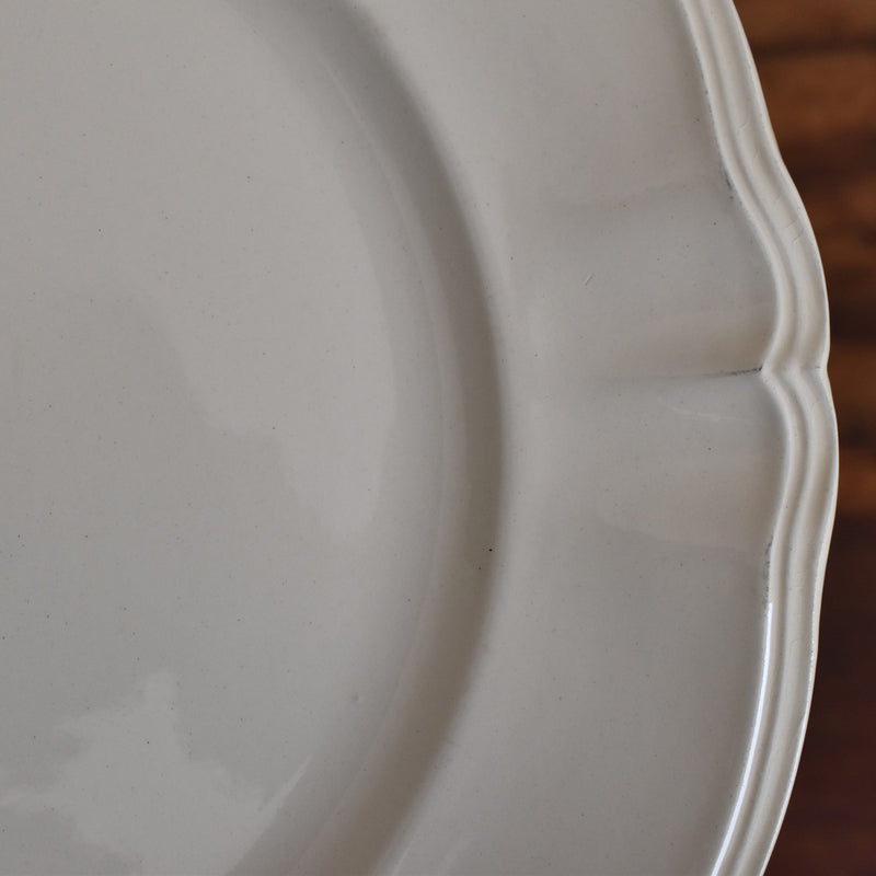 Antique Digoin & Sarreguemines Petal-Edged Platter