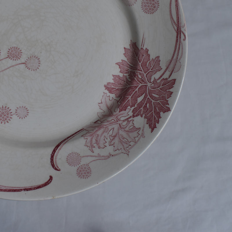 Antique Plate K&G Lunéville Platane Z