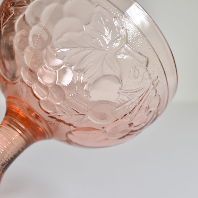 Vintage Ice Cream Cup Fruits Pink