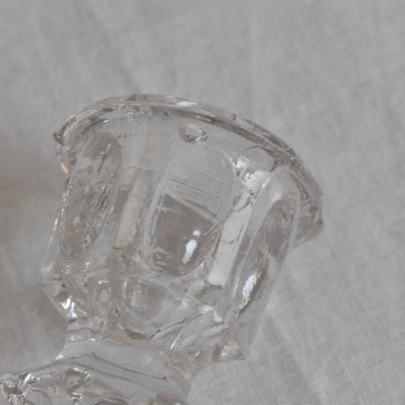 ガラス アンティーク　キャンドルホルダー　B