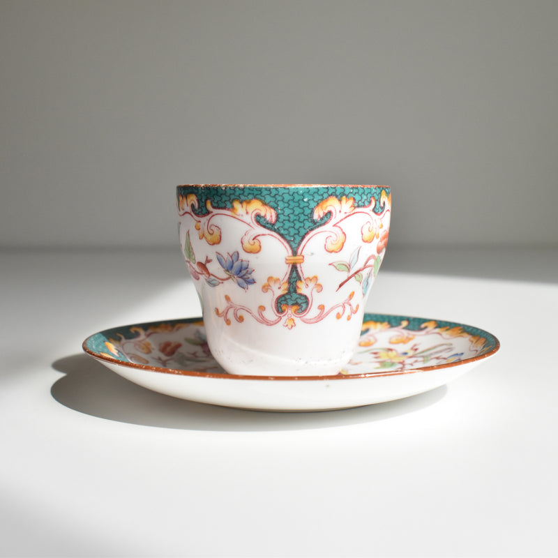 Antique Coffee Cup & Saucer Sarreguemines Minton 248 B