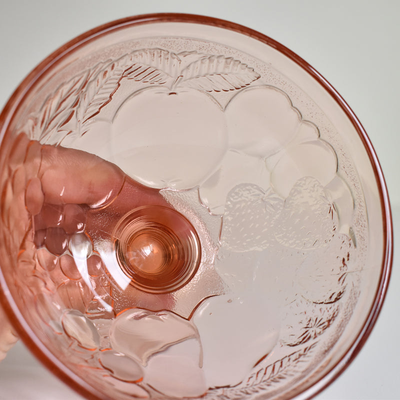 Vintage Ice Cream Cup Fruits Pink