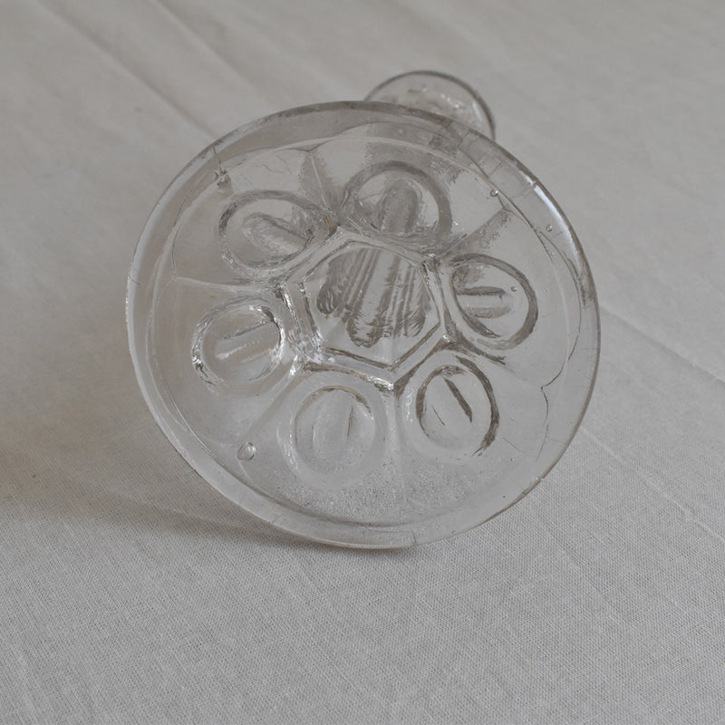 ガラス アンティーク　キャンドルホルダー　B