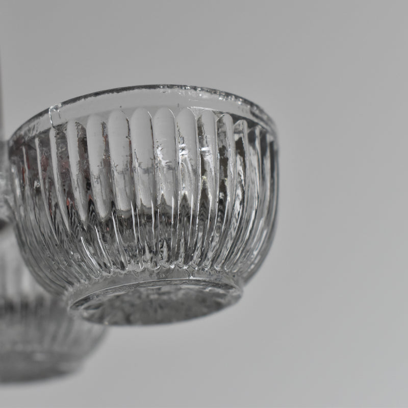 Vintage Glass Salt & Pepper Triple