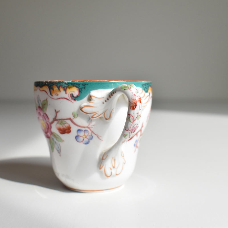 Antique Coffee Cup & Saucer Sarreguemines Minton 248 B