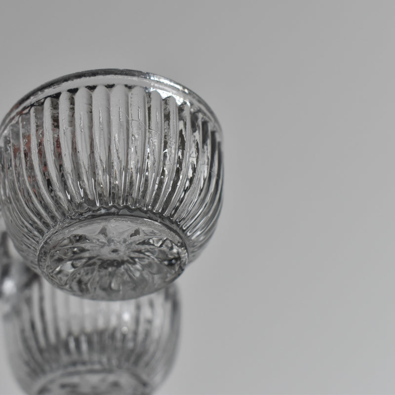 Vintage Glass Salt & Pepper Triple
