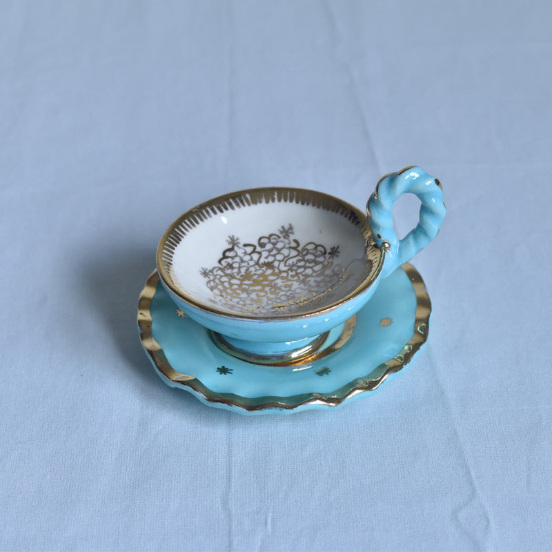 ア.ドラサンヴァル A.Dressinval ミニカップ＆ソーサー 3cm ライトブルー A