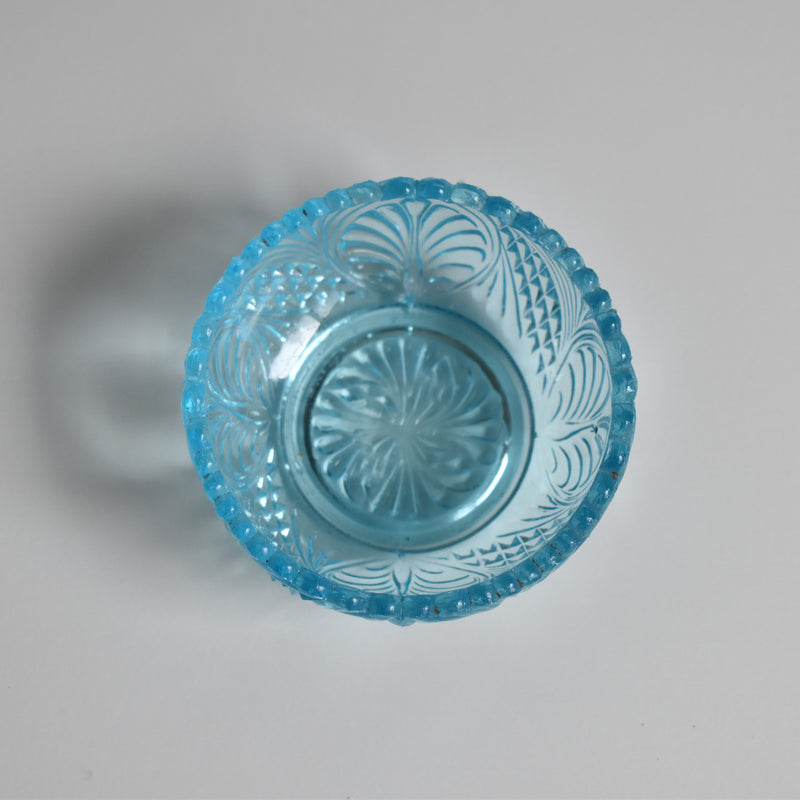 Vintage Blue Glass Salt Shaker - Verdi