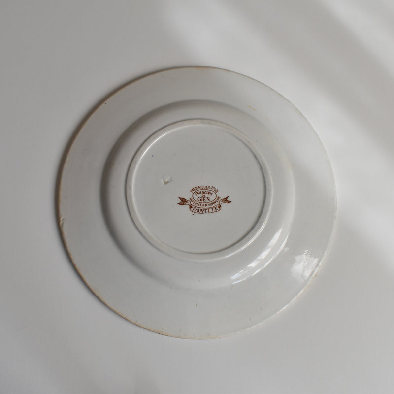 Antique Dessert Plate Gien Fauvette A