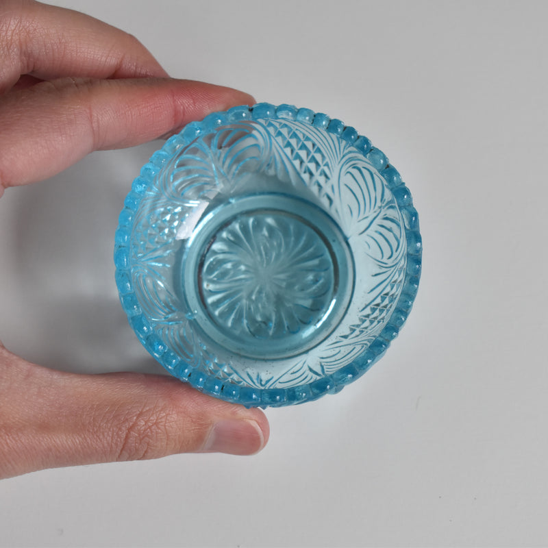 Vintage Blue Glass Salt Shaker - Verdi
