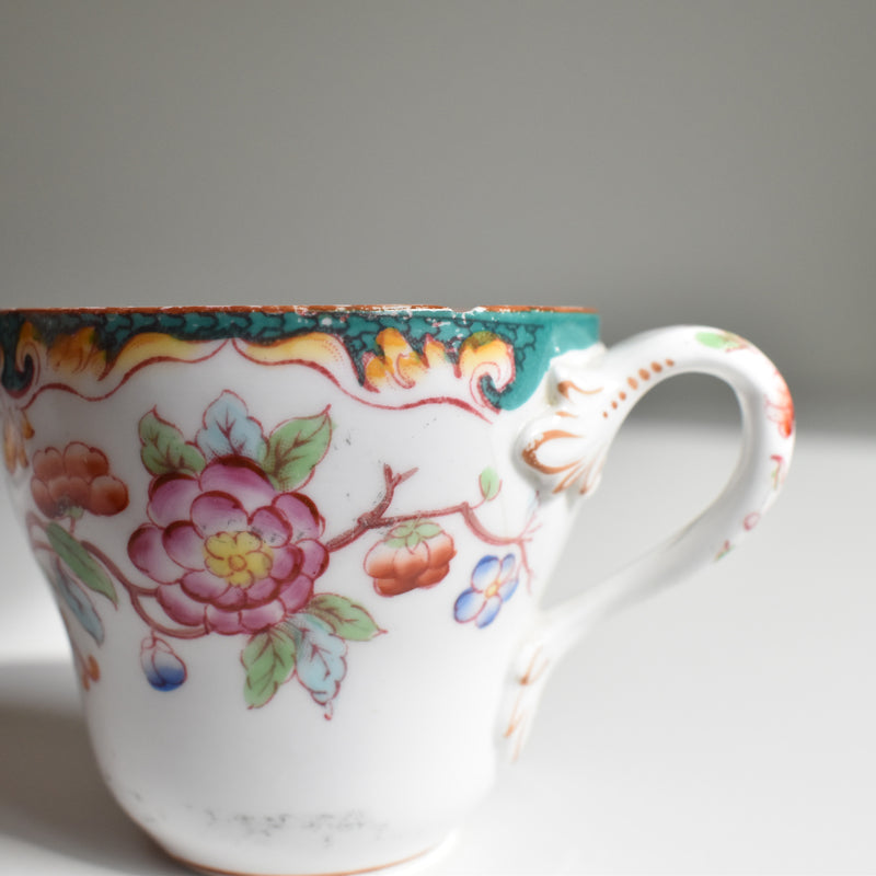 Antique Coffee Cup & Saucer Sarreguemines Minton 248 B
