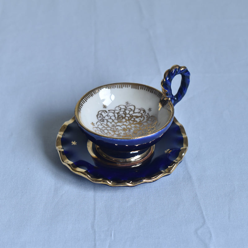 ア.ドラサンヴァル A.Dressinval ミニカップ＆ソーサー 3cm ダークブルー A