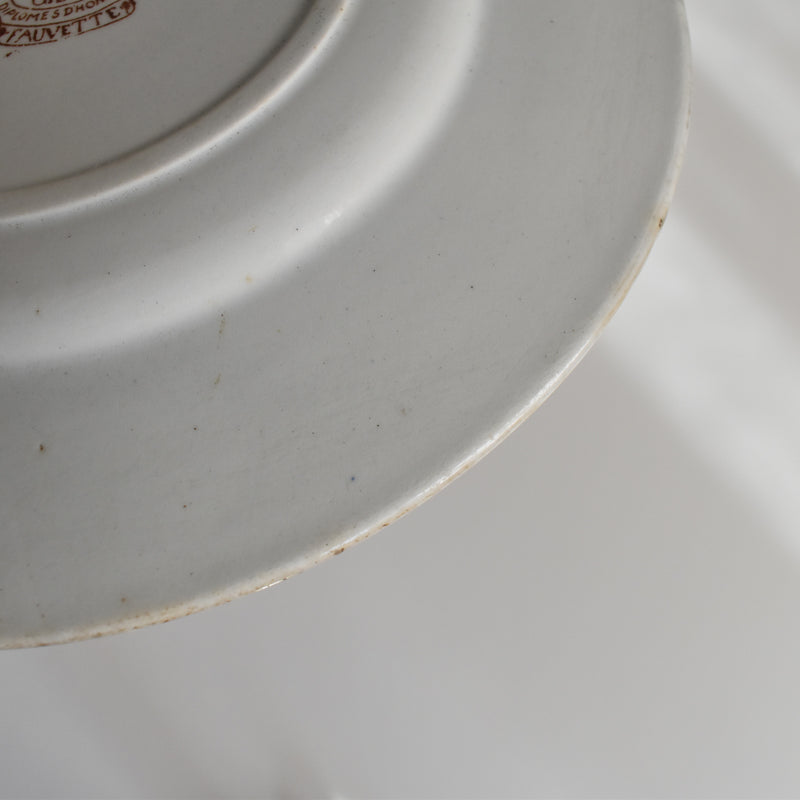Antique Dessert Plate Gien Fauvette A