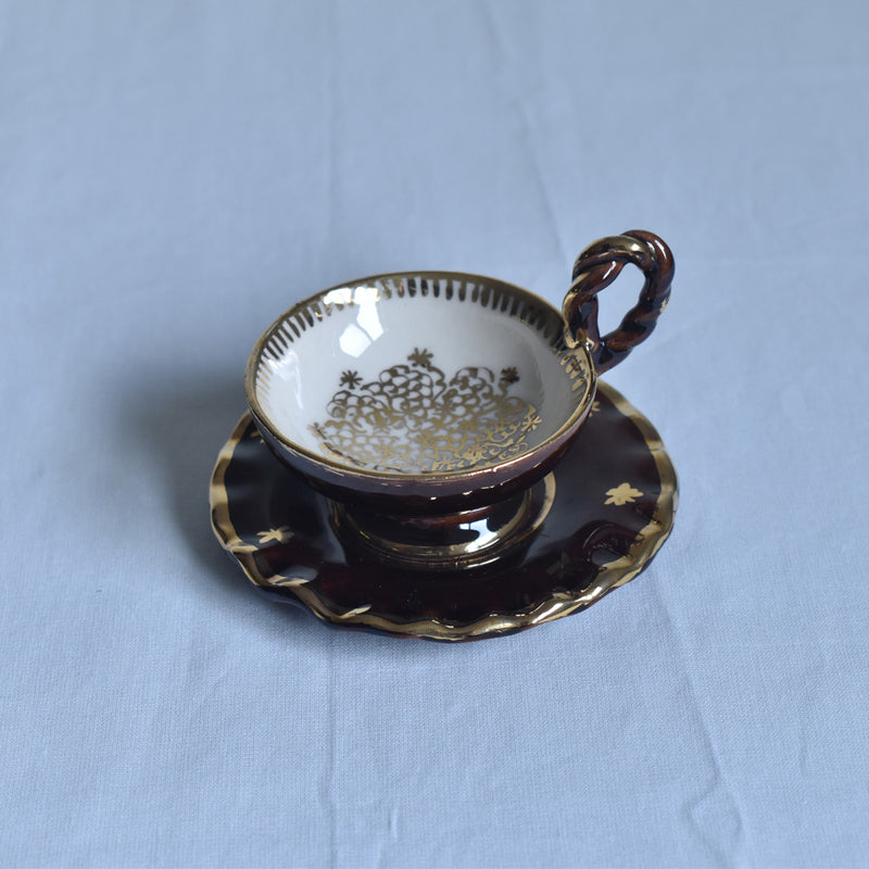 ア.ドラサンヴァル A.Dressinval ミニカップ＆ソーサー 3cm ブラウン A