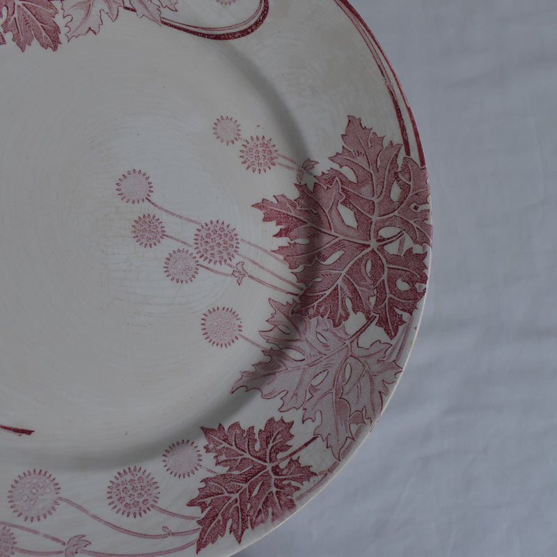 Antique Plate K&G Luneville Platane Z1