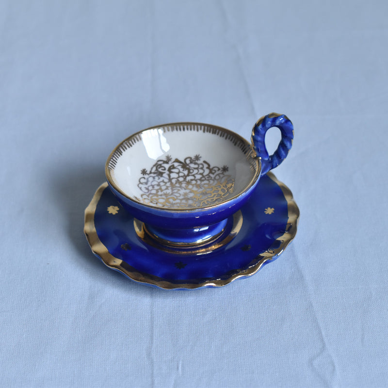 ア.ドラサンヴァル A.Dressinval ミニカップ＆ソーサー 3cm ブルー A