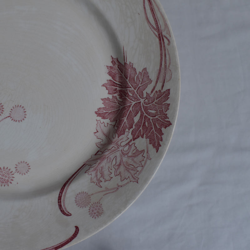 Antique Plate K&G Luneville Platane Z1