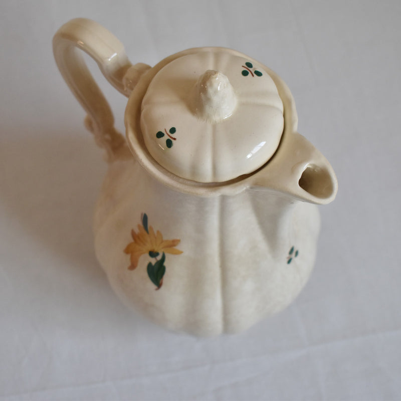 Vintage Coffee Pot - Digoin & Sarreguemines - Fleur Rim - Fleur
