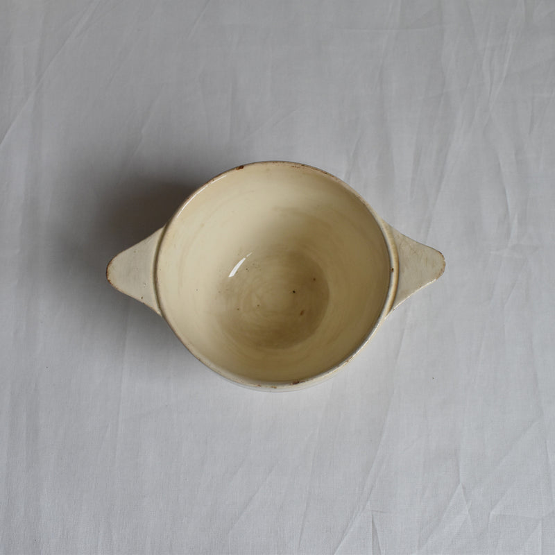 Vintage Digoin & Sarreguemines bowl with ear handles