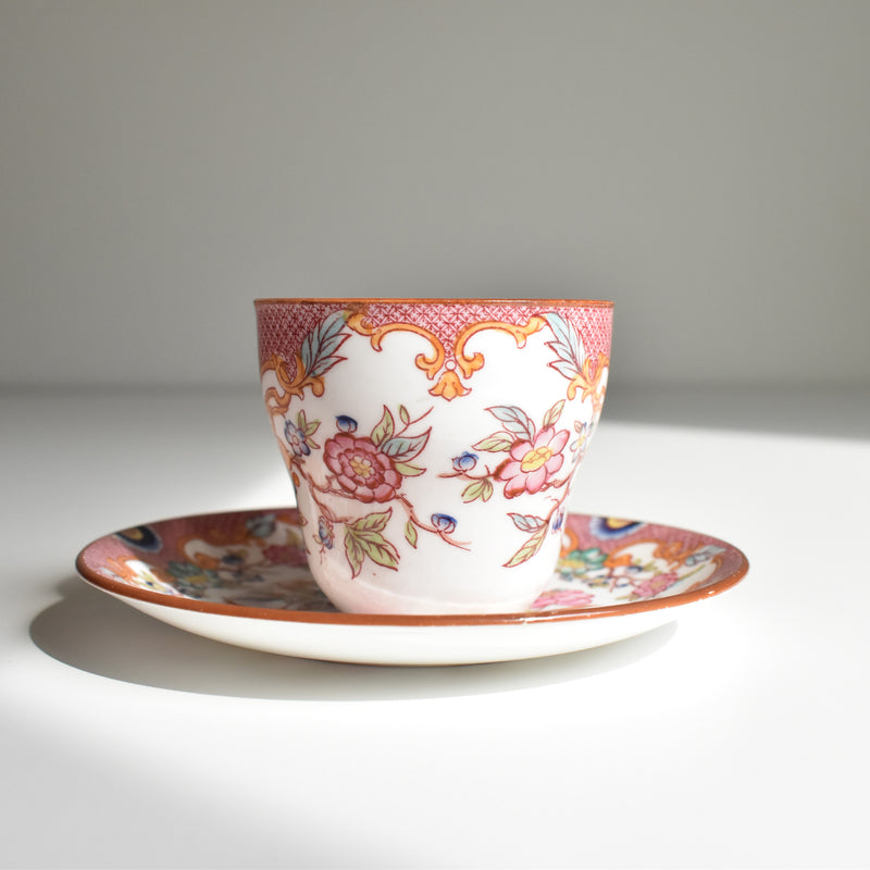 Antique Coffee Cup & Saucer, Sarreguemines Minton 216 A