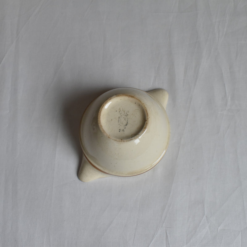 Vintage Digoin & Sarreguemines bowl with ear handles