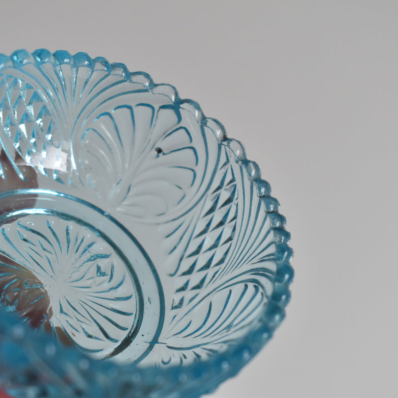 Vintage Blue Glass Salt Shaker - Verdi
