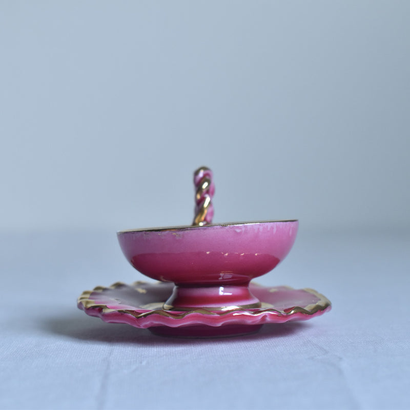 ア.ドラサンヴァル A.Dressinval ミニカップ＆ソーサー 3cm ピンク C