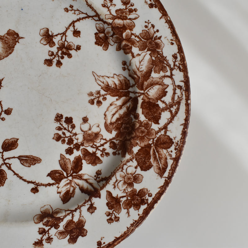 Antique Dessert Plate Gien Fauvette A