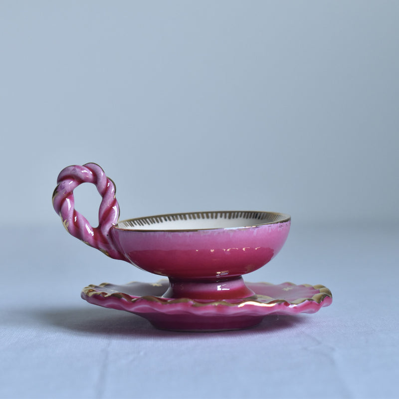 ア.ドラサンヴァル A.Dressinval ミニカップ＆ソーサー 3cm ピンク C