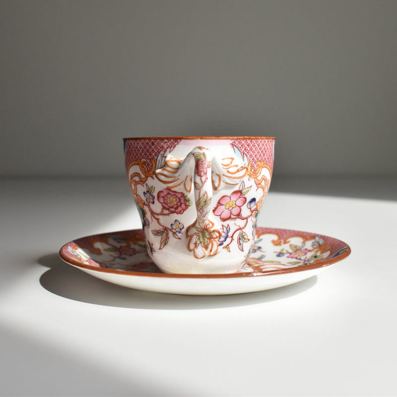 Antique Coffee Cup & Saucer, Sarreguemines Minton 216 A