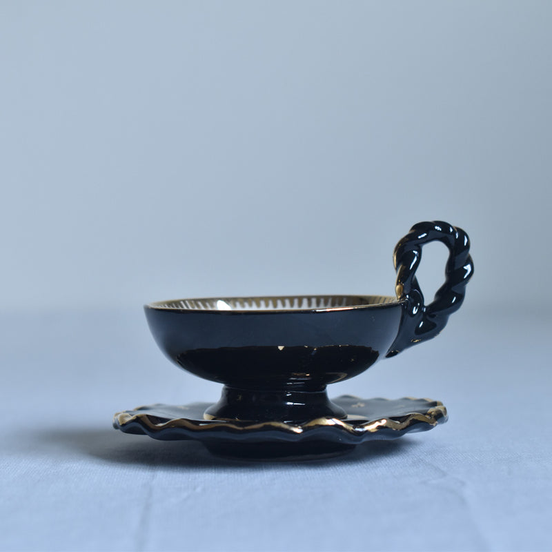 ア.ドラサンヴァル A.Dressinval ミニカップ＆ソーサー 3cm ブラック