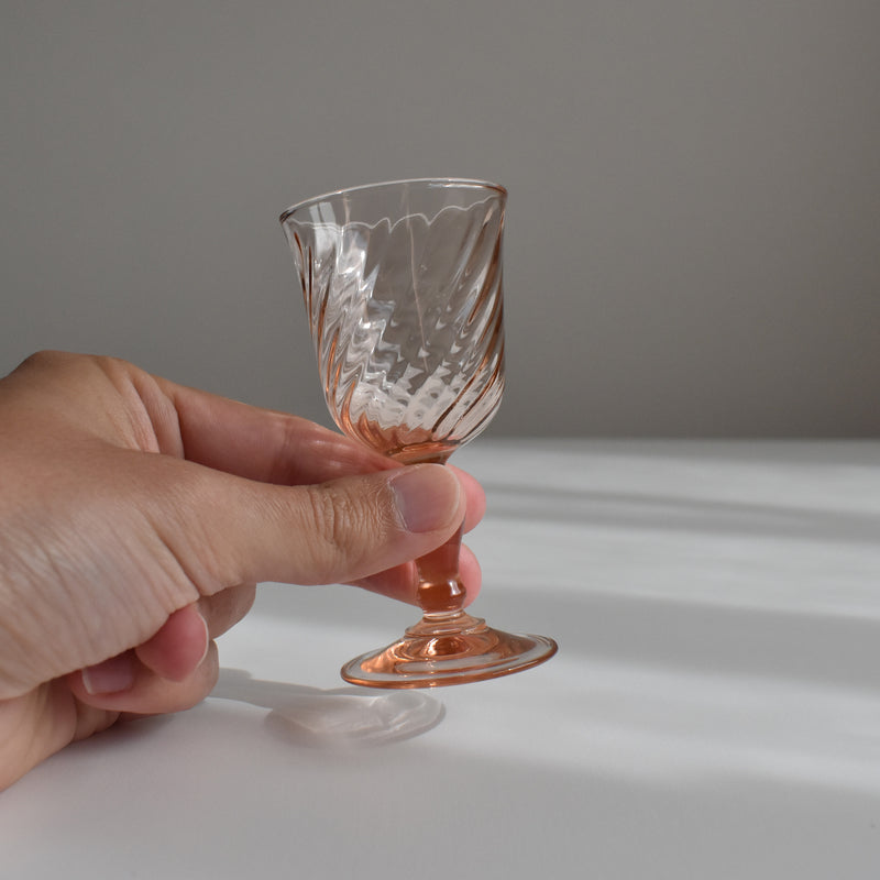 Vintage Rosaline Liqueur Glass