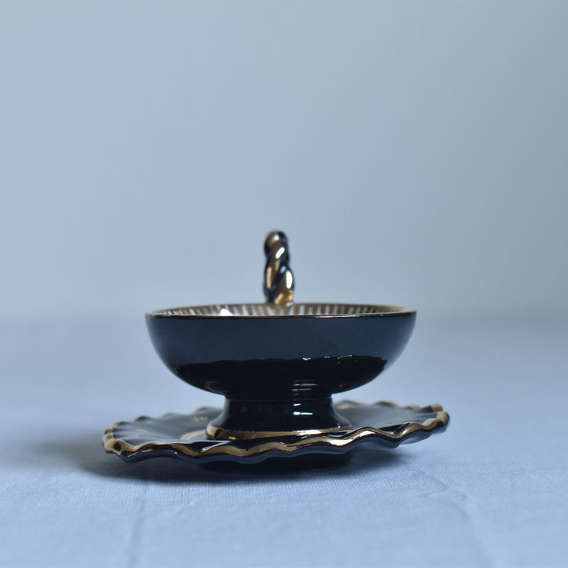 ア.ドラサンヴァル A.Dressinval ミニカップ＆ソーサー 3cm ブラック