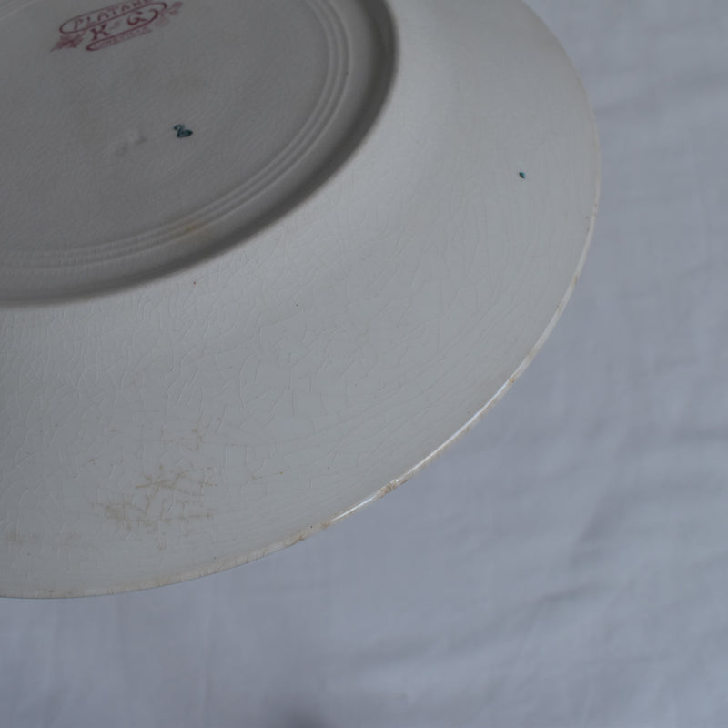 Antique plate K&G Luneville Platane Z2