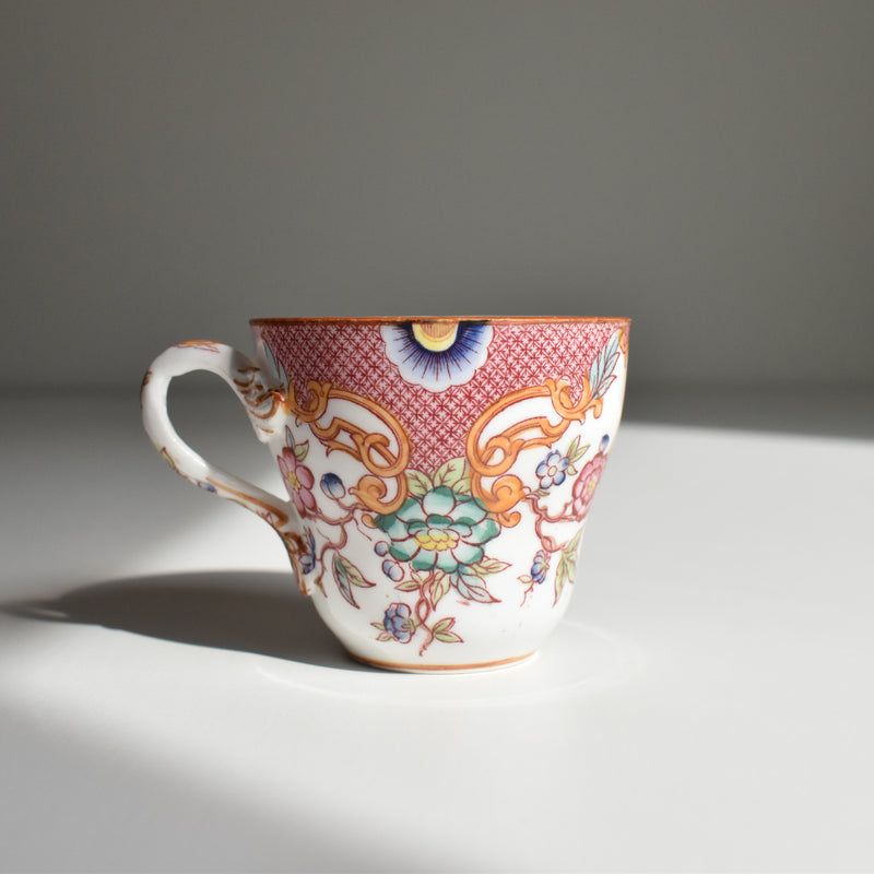 Antique Coffee Cup & Saucer, Sarreguemines Minton 216 A