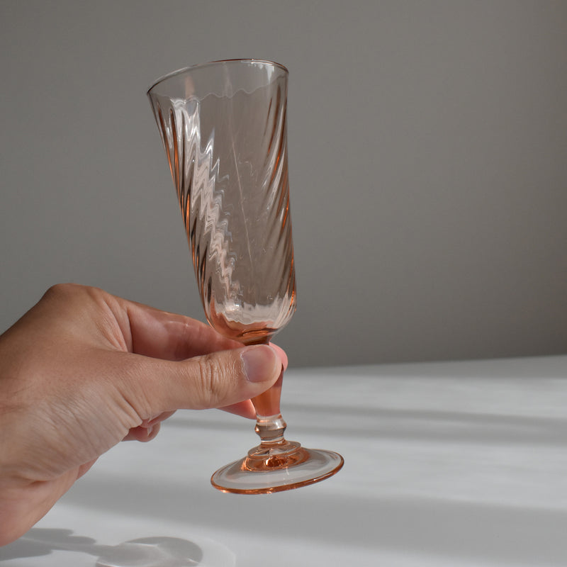 ヴィンテージシャンパングラス rosaline