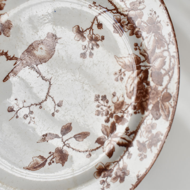 Antique Dessert Plate Gien Fauvette A