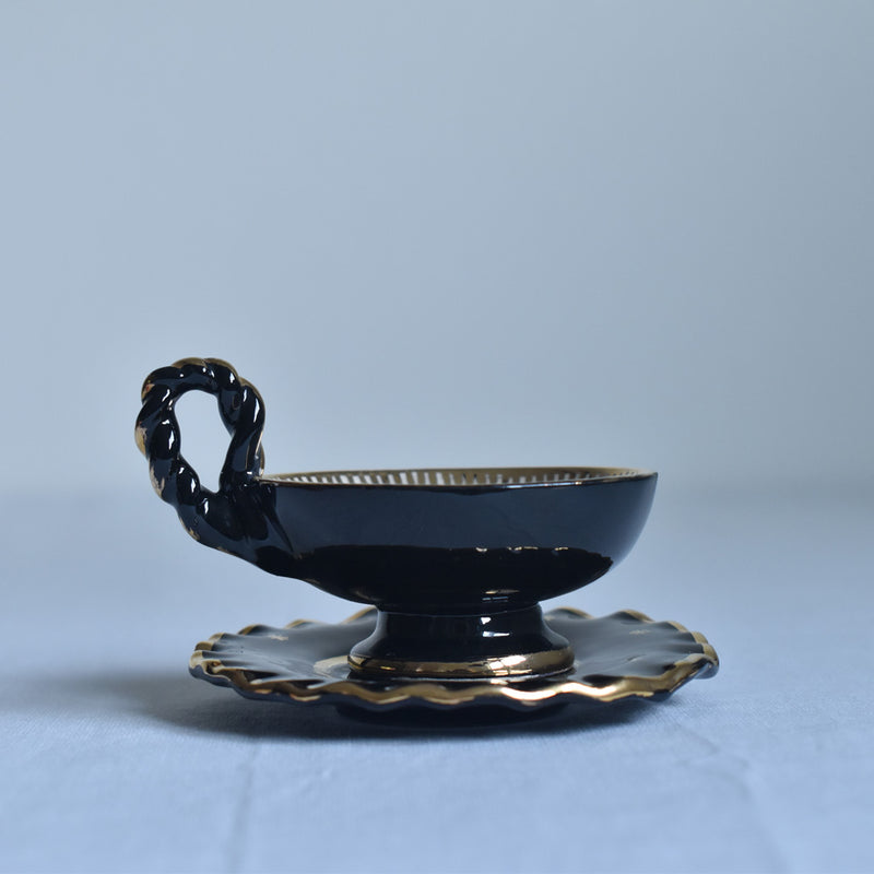 ア.ドラサンヴァル A.Dressinval ミニカップ＆ソーサー 3cm ブラック