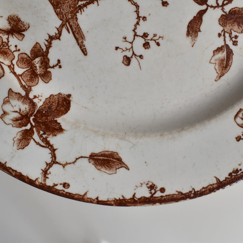 Antique Dessert Plate Gien Fauvette A