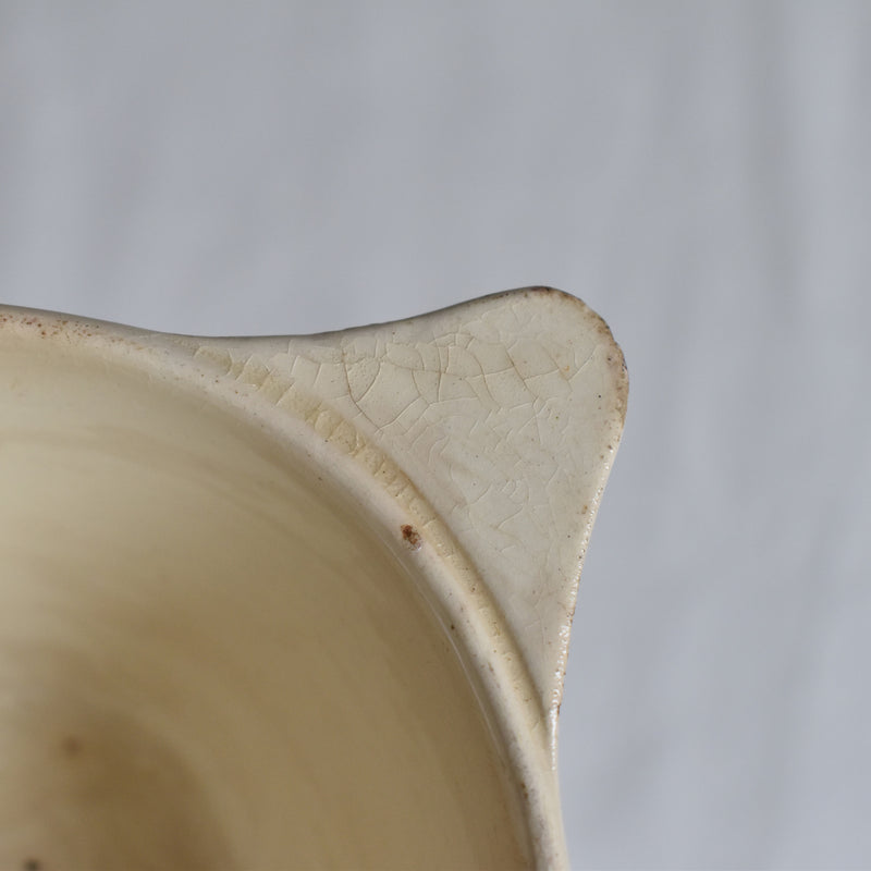 Vintage Digoin & Sarreguemines bowl with ear handles
