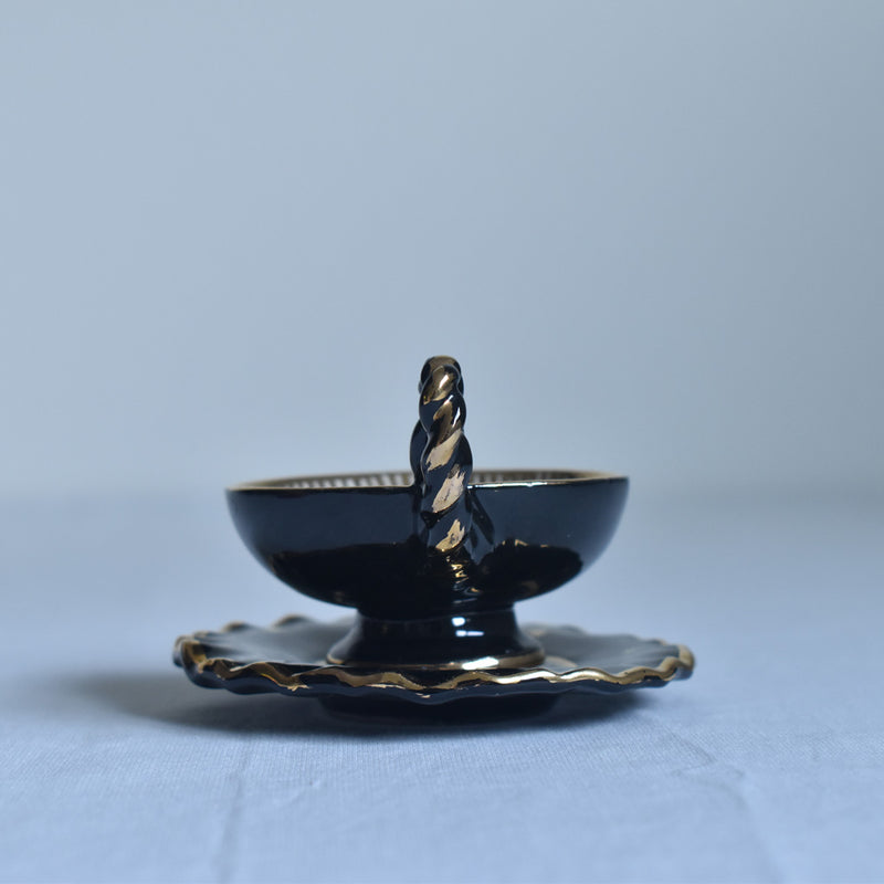 ア.ドラサンヴァル A.Dressinval ミニカップ＆ソーサー 3cm ブラック