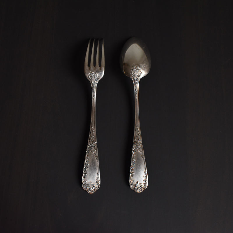 Antique Fork & Spoon Set A.V