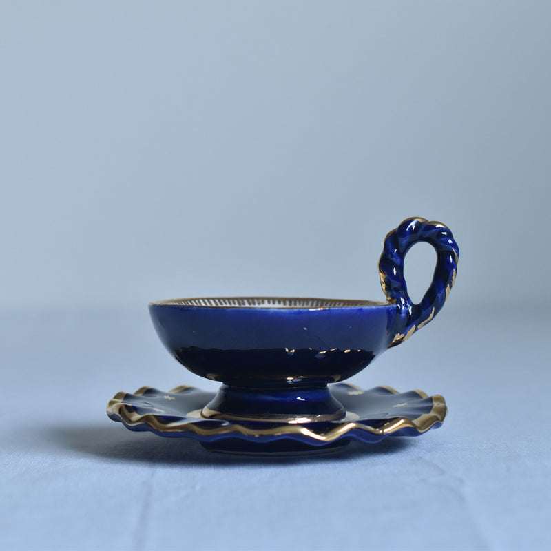 ア.ドラサンヴァル A.Dressinval ミニカップ＆ソーサー 3cm ダークブルー A