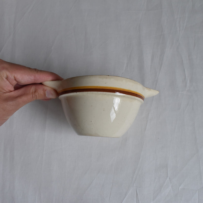 Vintage Digoin & Sarreguemines bowl with ear handles