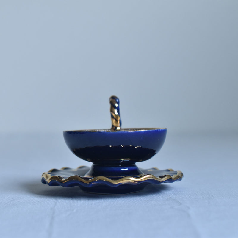 ア.ドラサンヴァル A.Dressinval ミニカップ＆ソーサー 3cm ダークブルー A