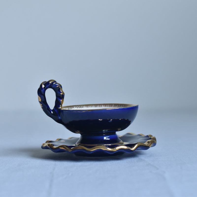 ア.ドラサンヴァル A.Dressinval ミニカップ＆ソーサー 3cm ダークブルー A