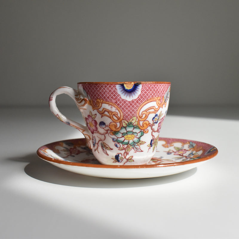 Antique Coffee Cup & Saucer Salagoumines Minton 216 B